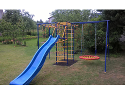 ДСК Веселый непоседа № 3 с горкой, площадкой и качелями Гнездо и модулем Паутина в Воронеже