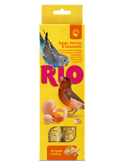 Rio палочки для всех видов птиц с яйцом и ракушечником, 80 г