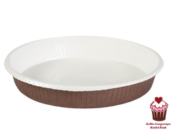 Форма для выпечки пергамент, круг коричневый-белый, 18,5х3,5 см