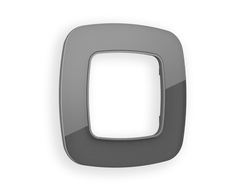 Рамка 1-я Антрацит серый стекло органическое, коллекция RADIAN - Ambrella Volt - OMEGA