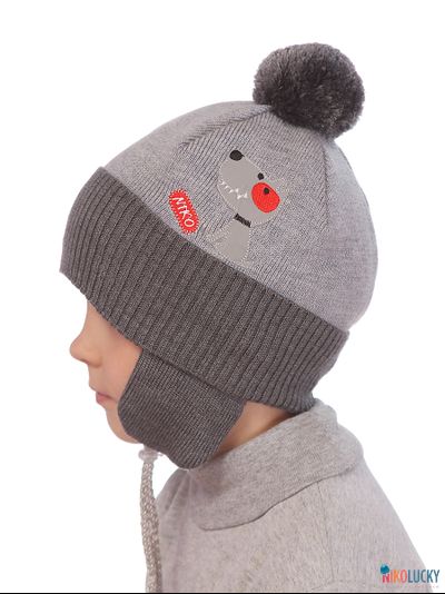 Шапка 18101-09, цвет, серый, темно-серый р. 52-54
