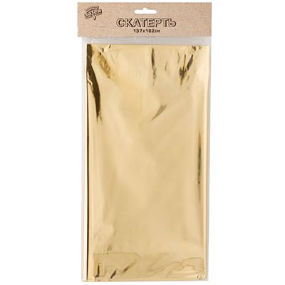 Скатерть фольг золотая 137х182см