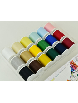 Набор Madeira Aerofil №120 1000метров,  (18 Цветов) - 100%Полиэстер