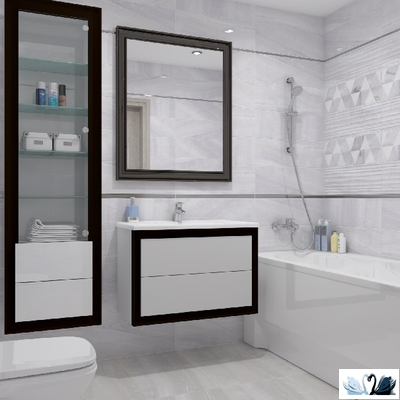 Плитка настенная Laparet Diadema белый 20 х 60 см