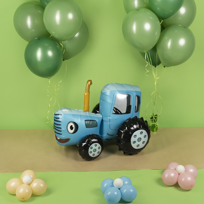 Синий Трактор 3д стоячий