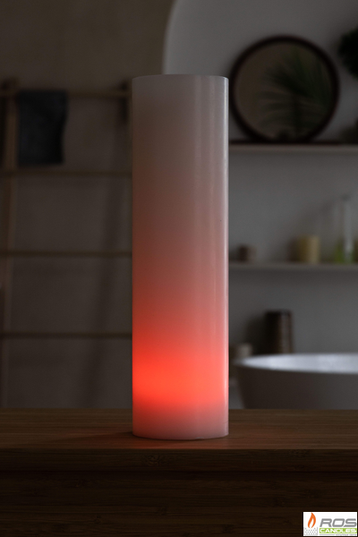 Гладкий парафиновый плафон для LED свечей - 9,2*35см