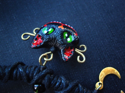 Короткое колье "Нечеширрр", украшение в стиле фэнтези (по мотивам "Алисы в Стране Чудес")