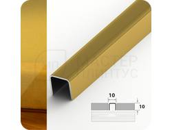 П-образный разделительный профиль из нержавеющей стали AISI 304 Лука ПП 01-10 зеркало золото