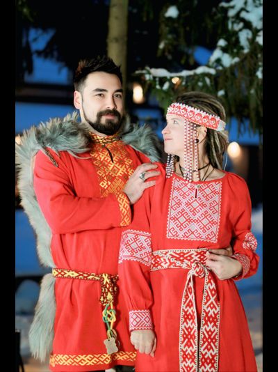 "Царская" славянская рубаха