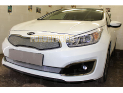 Защита радиатора KIA Ceed II 2015-2018 chrome низ