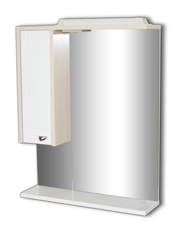 Шкаф-зеркало Блик 60 СВЕТЛЫЙ ДУБ Эл. левый