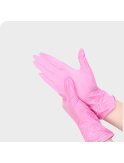 Перчатки Foxy S нитриловые розовые