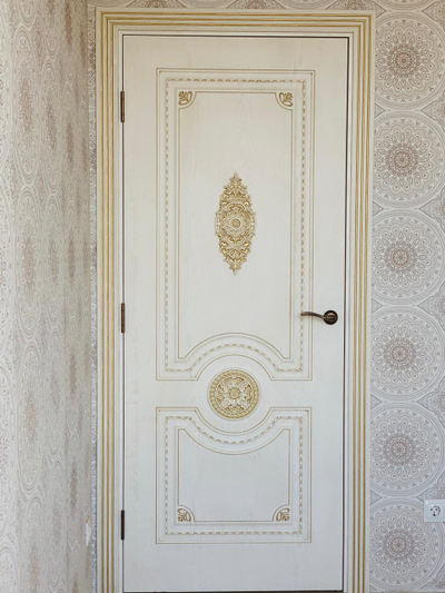 VFD. GRETA/ BIANCO CLASSIC PG. ГРЕТА/ БЬЯНКО КЛАССИК-ПАТИНА ЗОЛОТО. ПОЛОТНО ГЛУХОЕ