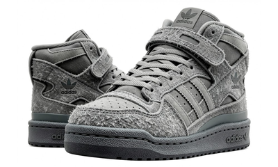 Кроссовки Adidas Forum High Suede Grey зимние