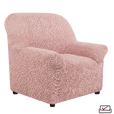 Чехол на кресло Микрофибра Премиум Пепельно-розовый. Защита мягкой мебели от животных. ИТАЛИЯ