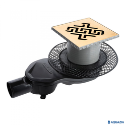 Трап водосток PLATZ Antik 150х150 Боковой выпуск (Золото)