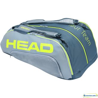 Теннисная сумка Head Tour Team Extreme 12R Combi 2021 (серый-зелёный)