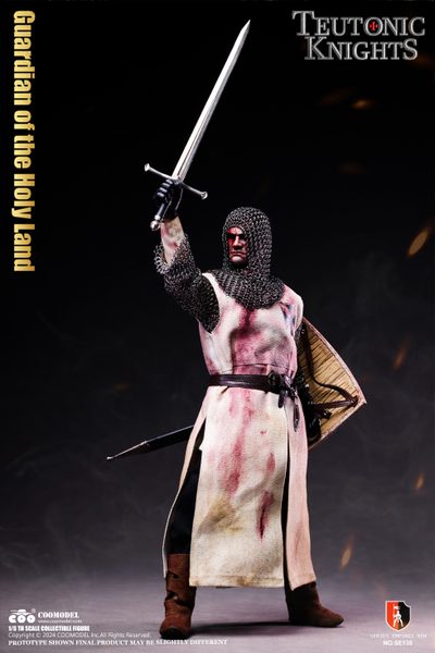 Тевтонский рыцарь (бронзовая версия) - КОЛЛЕКЦИОННАЯ ФИГУРКА 1/6 Series of Empires Teutonic Knights White Bronze Edition Holy Land Guard (SE135) - COOMODEL