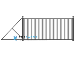 Откатные ворота из металлического профиля купить по цене завода с монтажом