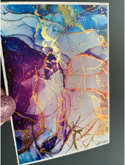 Слайдеры фольгированная акварель Alcohol Ink NF-003 GOLD
