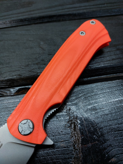 Складной нож ЧИЖ-DOUBLE HD рукоять G10, цвет оранжевый