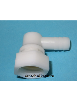 Уголок для душевой кабины пластиковый и латунный с накидной гайкой 1/2"х12мм под 90 гр.