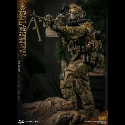 Пулеметчик спецназа "Альфа" - КОЛЛЕКЦИОННАЯ ФИГУРКА 1/6 scale RUSSIAN SPETSNAZ FSB ALPHA GROUP GUNNER (78092) - DAMTOYS
