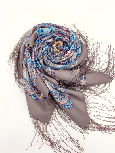 Павловопосадский платок Подружкины посиделки 1993-16