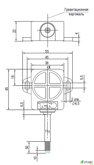 Датчик угла наклона NT I82P-51N13-Z-04-05-2