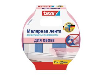 Лента малярная Tesa для деликатных поверхностей розовая 7 дней 25м:25мм арт. 56256-00000-00