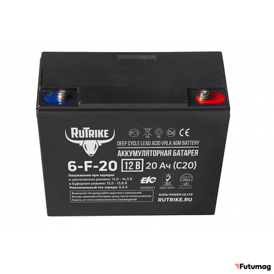 Аккумулятор RuTrike 6-F-20 (12V20A/H C20)