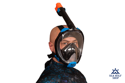 Маска полнолицевая Scuba Brothers Beatle Black/blue S/M