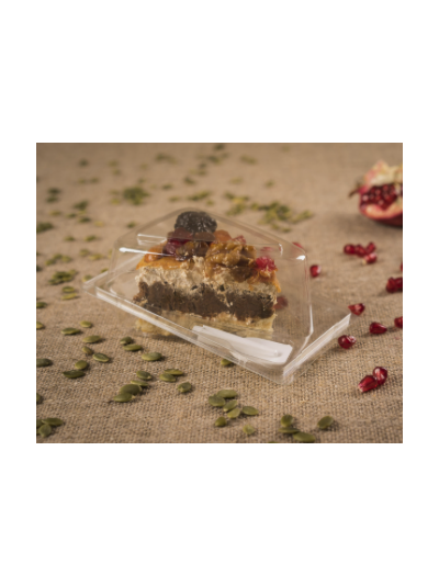Контейнер для куска торта (прозр. пластик), 157*105*85мм