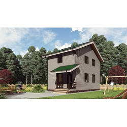 Двухэтажный каркасный дом с двумя спальнями 145м² (SK63)