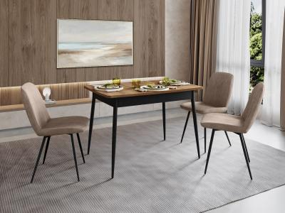 Обеденный стол Орфей 28.4 (03) Дуб Вотан-Черный