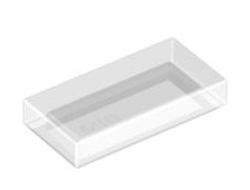 Tile 1 x 2 with Groove, Trans-Clear (3069b / 4287288 / 4569297 / 6251294)