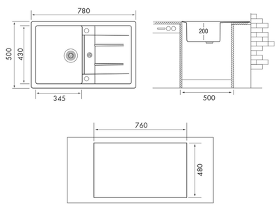 Мойка LONGRAN CLASSIC CLS780.500