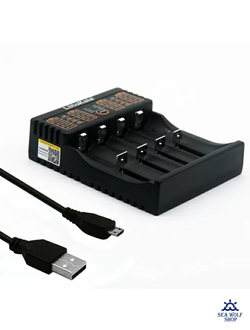 Зарядное устройство "LiitoKala" 4 слота с USB