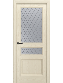 Межкомнатная Дверь ДО Калина багет тон 27 шпон Ясень жемчуг