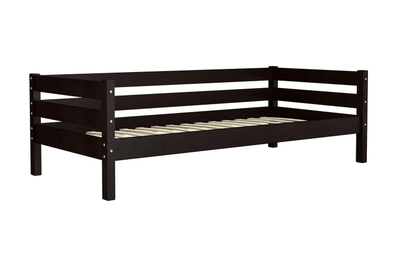 ГЛОРИЯ кровать одинарная Орех Тёмный с бортиком (Бравомебель)