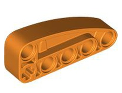 Technic, Liftarm, Modified L-Shape Quarter Ellipse Thick 2 x 5, Orange (80286 / 6494205)