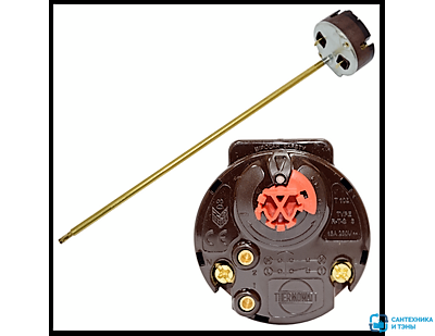 Термостат стержневой RTS 16A, F77/S95 , двойная защита, с креплением под ручку внешнего регулировани