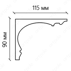 Карниз гладкий SKT122