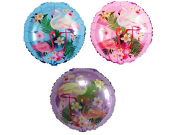 шар с гелием 18"/46 см фламинго (на выбор)