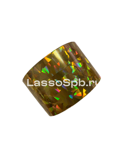 Трансферная поталь Голографическая Золото Мозаика рулон 4 см * 122 м