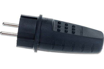 Вилка UNIVersal прямая c/з каучук 16А 250В IP44 (еврослот) 602227