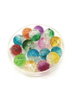 Бусины пластиковые фигурные, 8 мм лед микс