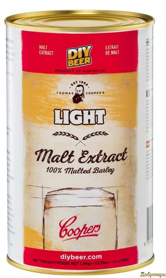 Солодовый экстракт неохмеленный Thomas Coopers Light Malt, 1.5 кг