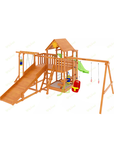 Детская площадка IgraGrad Крафт Pro 4 с зимней горкой