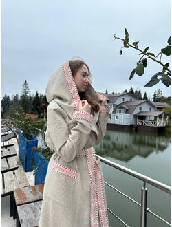 Халат «Легкий пар» из вафельного льна